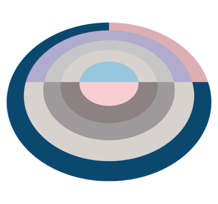 Vinyl Teppich modern kreisförmige farbpalette - TenStickers