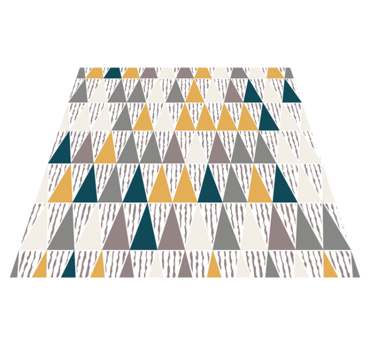 Vinyl teppich geometrisch in dreieckigen farbtönen - TenStickers