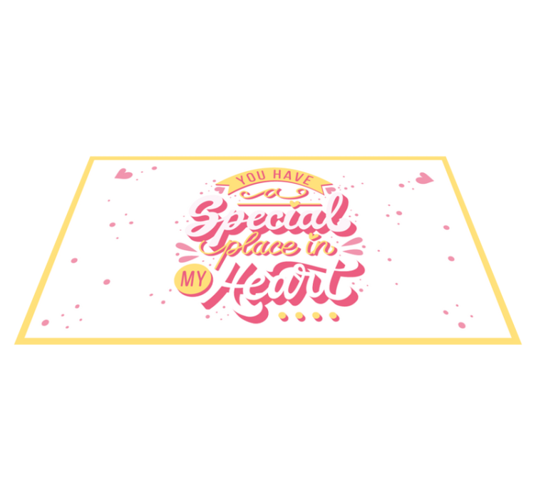 Vinyl Teppich Spruch besonderen platz im herzen - TenStickers