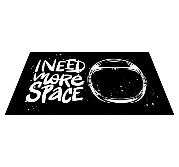 Vinyl Teppich Spruch ich brauche platz - TenStickers