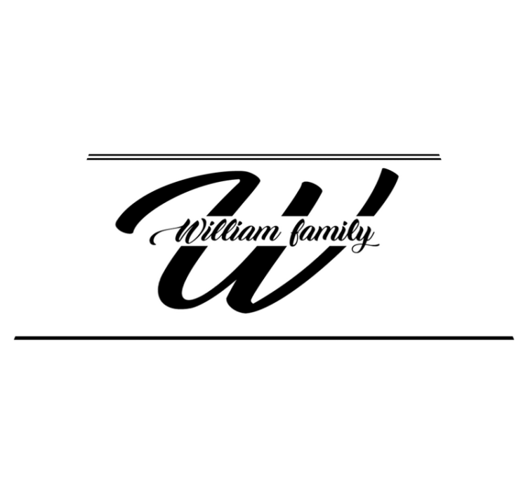 Vinyl Teppich Eingang familieninitial und name - TenStickers