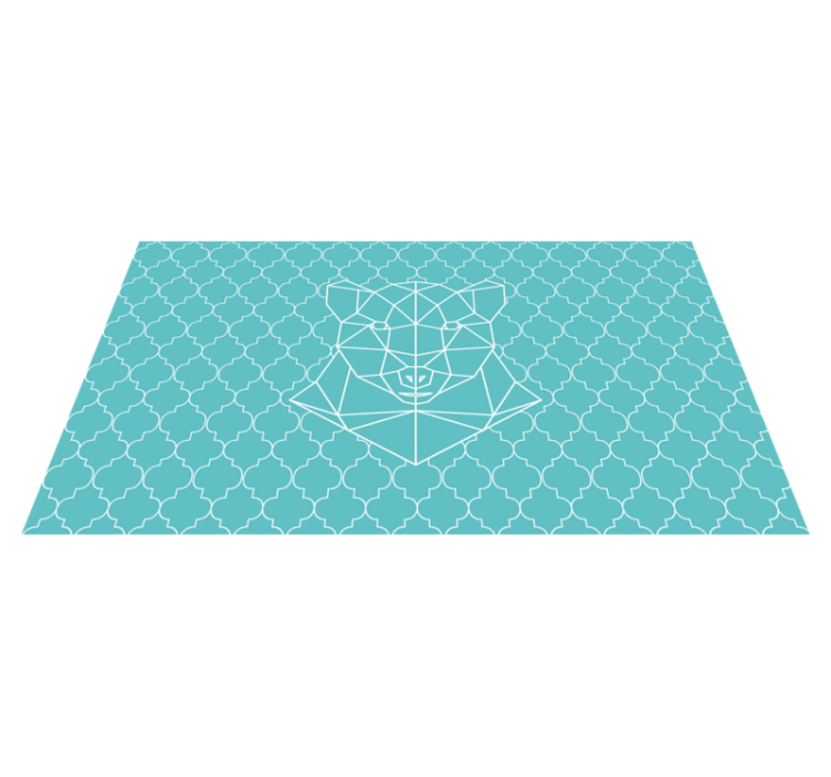 Vinyl Teppich Tiere geometrisches bärendesign - TenStickers