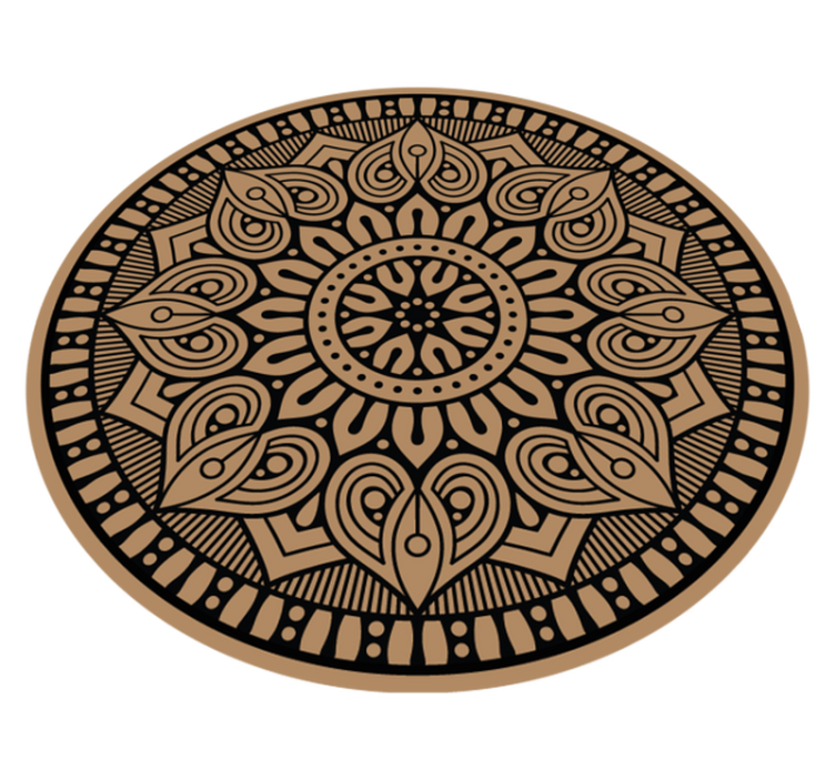 Vinyl teppich mandala mit raffiniertem muster - TenStickers
