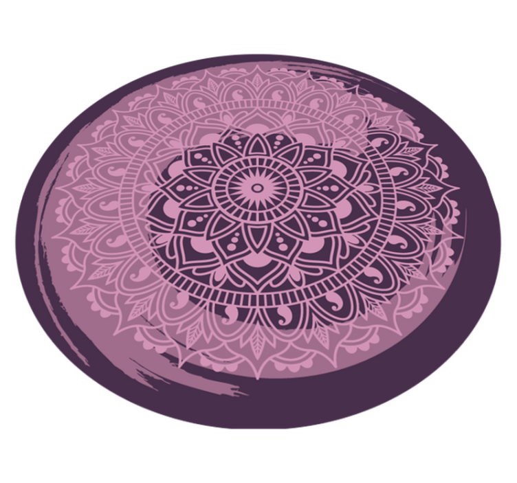 Vinyl Teppich Mandala aufwendiges rosa motiv - TenStickers