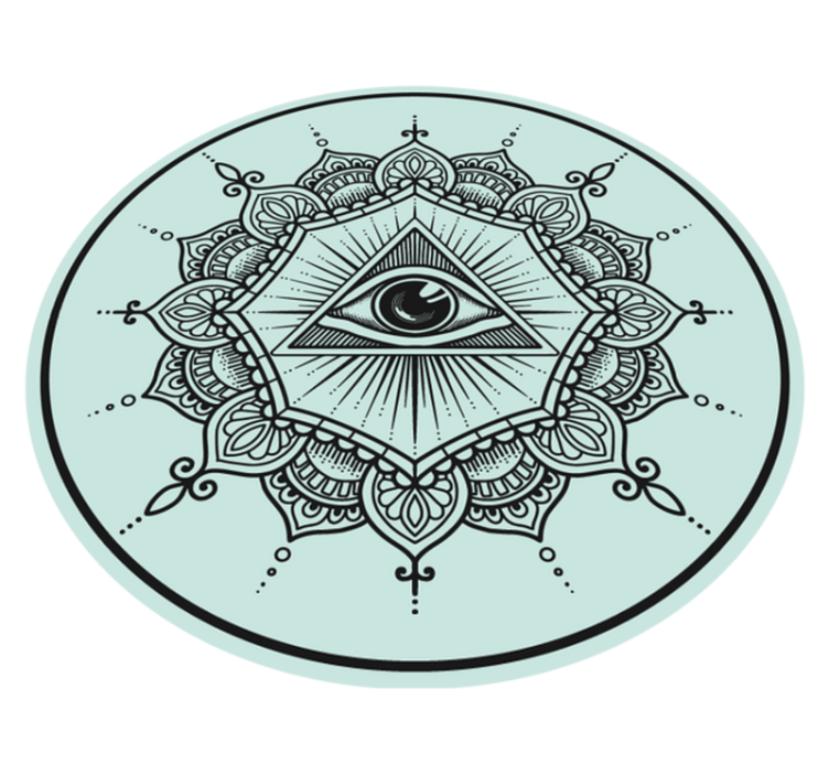 Vinyl Teppich Mandala allsehendes auge - TenStickers