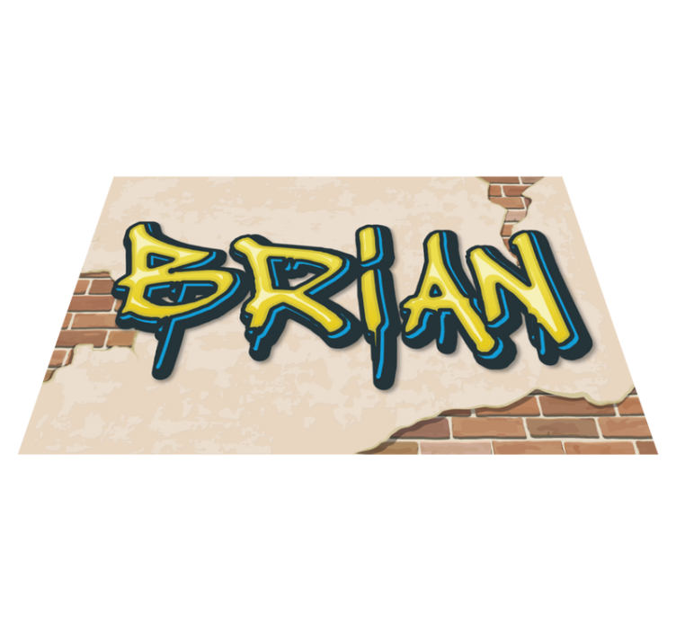 Vinyl Teppich Jugendzimmer name im graffiti-stil - TenStickers