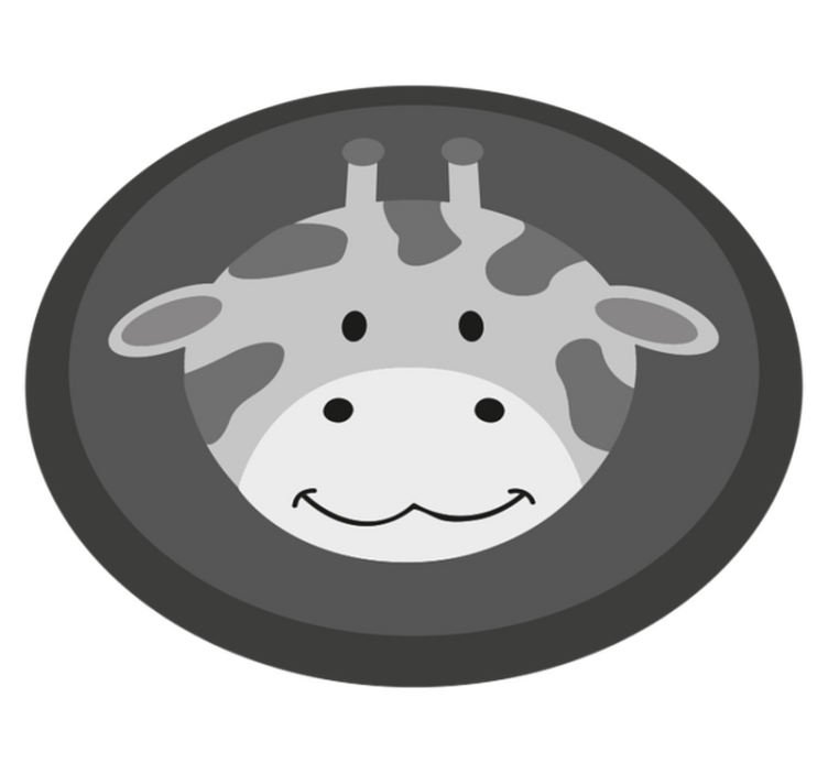 Vinyl Teppich Baby graue babygiraffe - TenStickers