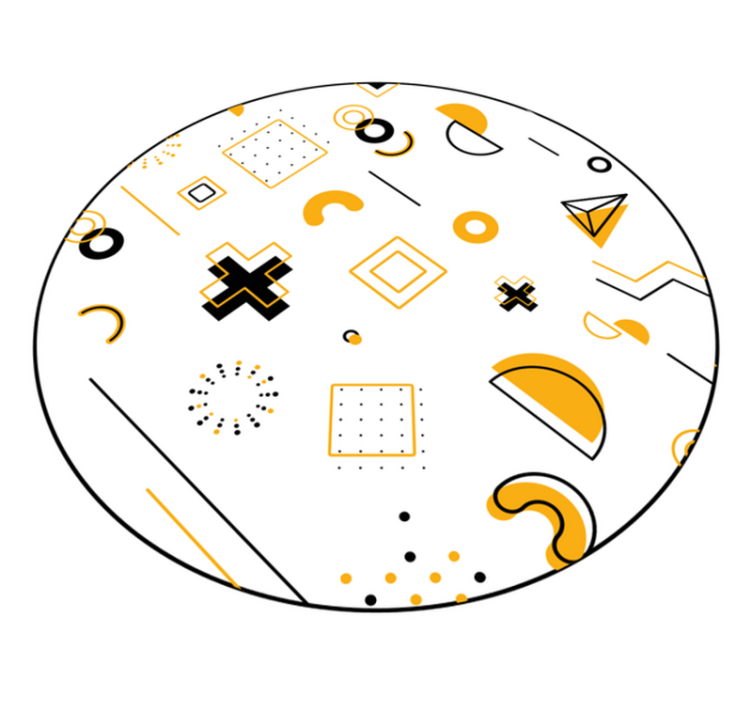 Vinyl Teppich geometrisch moderne mathematische formen - TenStickers