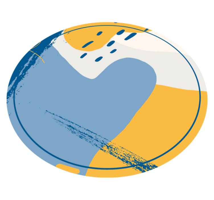 Vinyl Teppich Steinoptik kreisförmige kunst - TenStickers