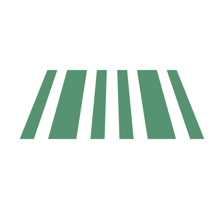 Vinyl Teppich gestreift grüne und weiße streifen - TenStickers