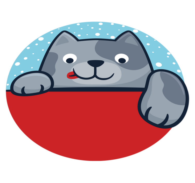 Vinyl Teppich Tiere bezaubernde katzenillustration - TenStickers