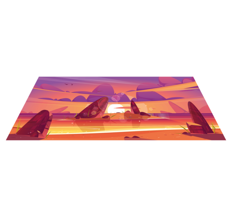 Vinyl Teppich Natur sonnenuntergang dessert aussicht - TenStickers