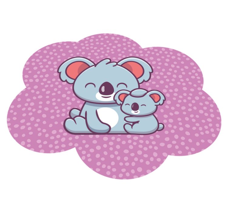 Vinyl Teppich Kinderzimmer koala-familien-design - TenStickers