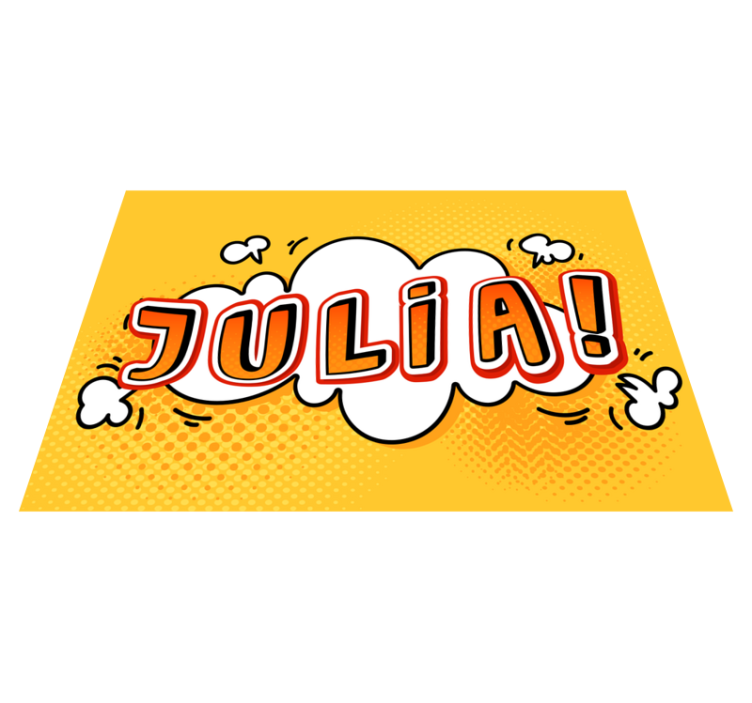 Vinylteppich kindlich graffiti-namenswolke - TenStickers