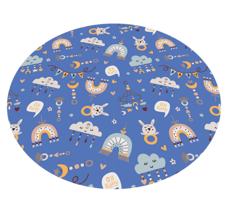 Vinyl Teppich Kinderzimmer tierbabymuster - TenStickers