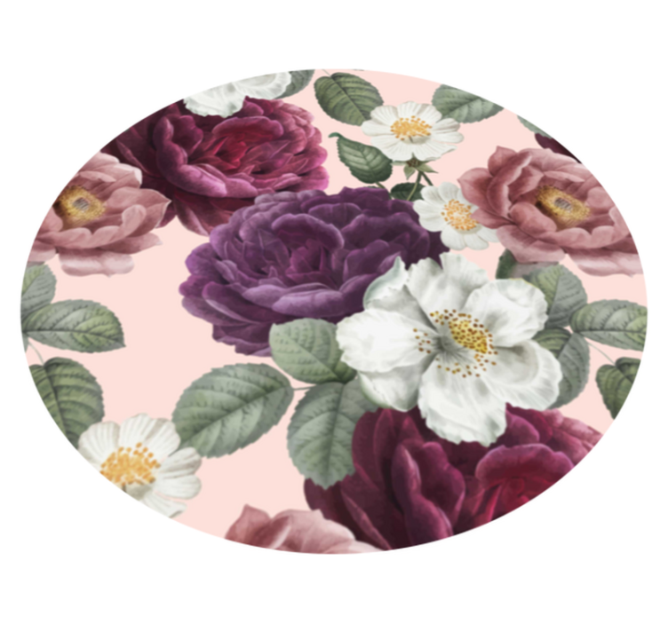 Vinyl teppich blumen elegante blumenanordnung - TenStickers