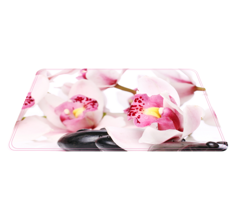 Vinyl Teppich Blumen elegantes orchideen-design - TenStickers