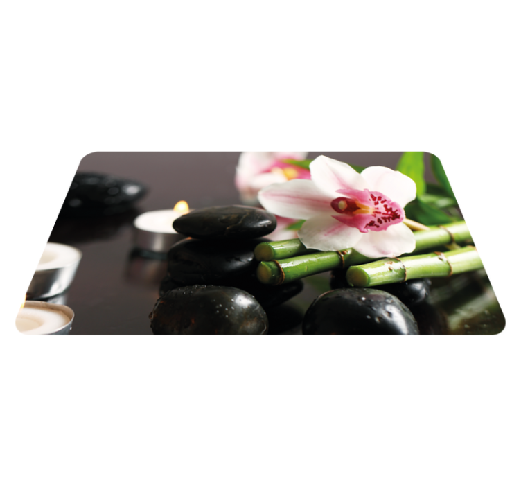 Vinyl Teppich Natur orchideen-gelassenheit - TenStickers