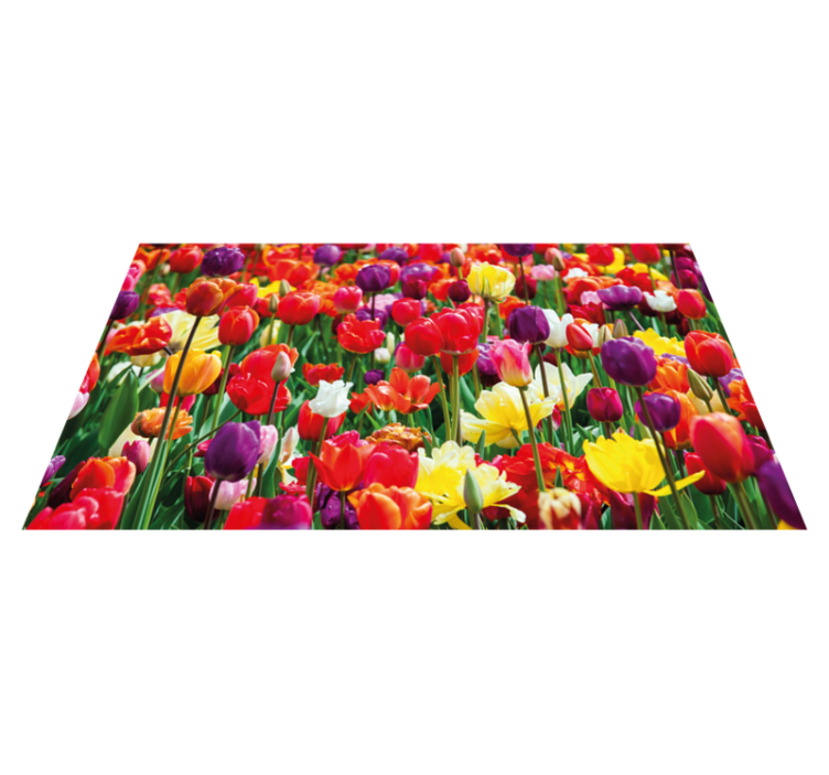 Vinyl Teppich Blumen lebendiges tulpenarrangement - TenStickers