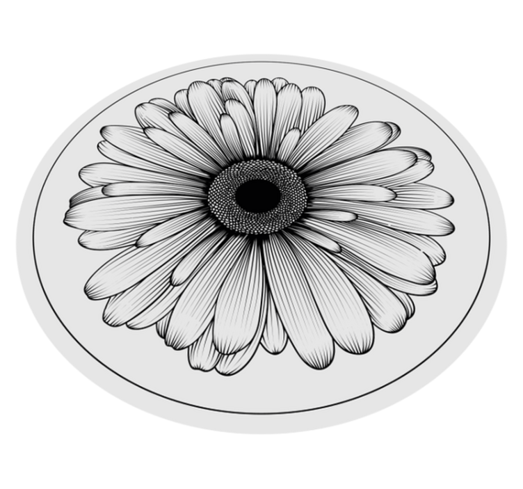 Vinyl Teppich Blumen detaillierte blumenillustration - TenStickers