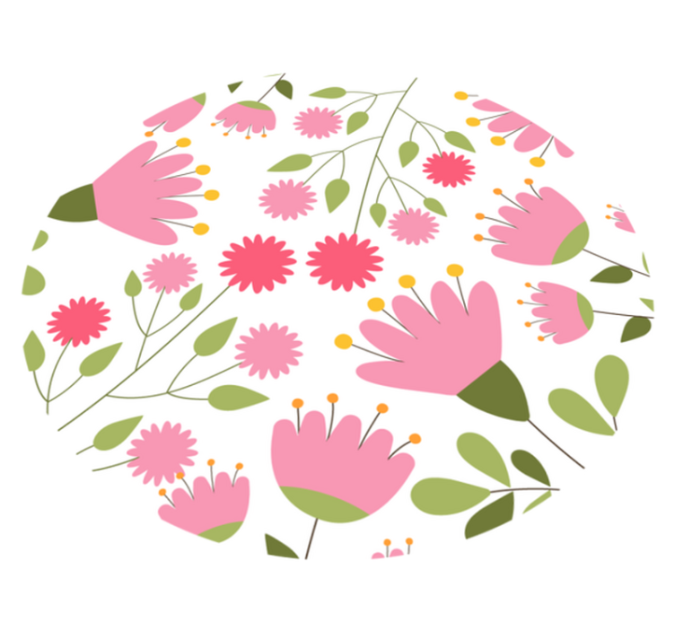 Vinyl Teppich Blumen blumenmuster-genuss - TenStickers