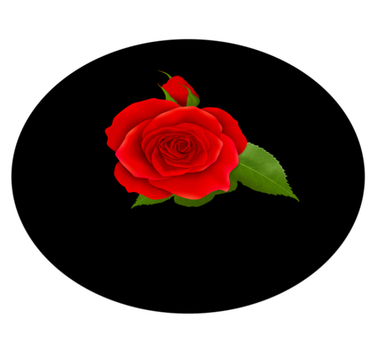 Vinyl Teppich Blumen rote rose freude - TenStickers