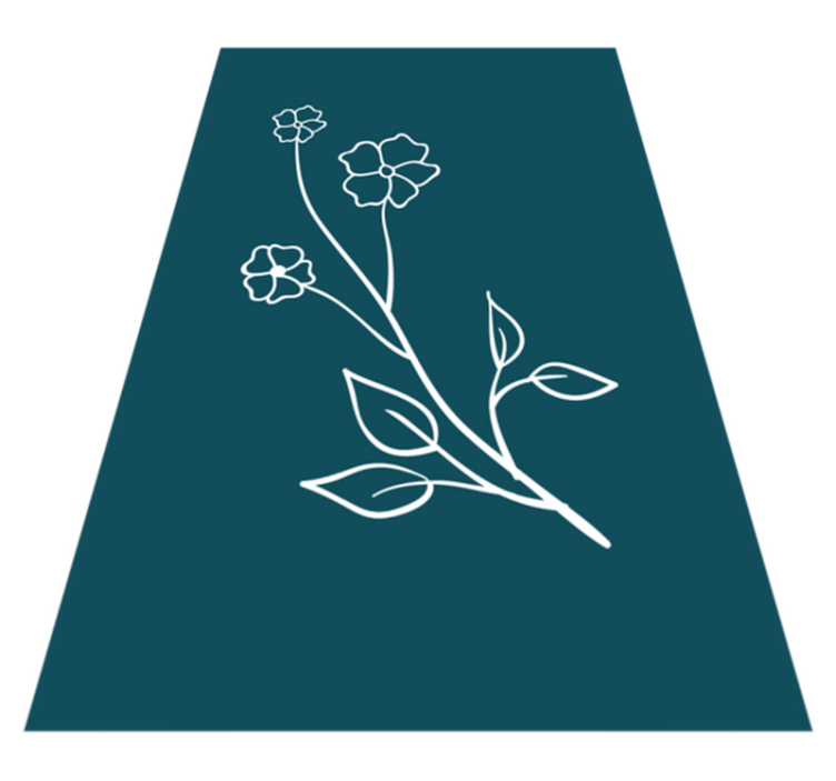 Vinyl Teppich Blumen ausdrucksstarker blütenstiel - TenStickers