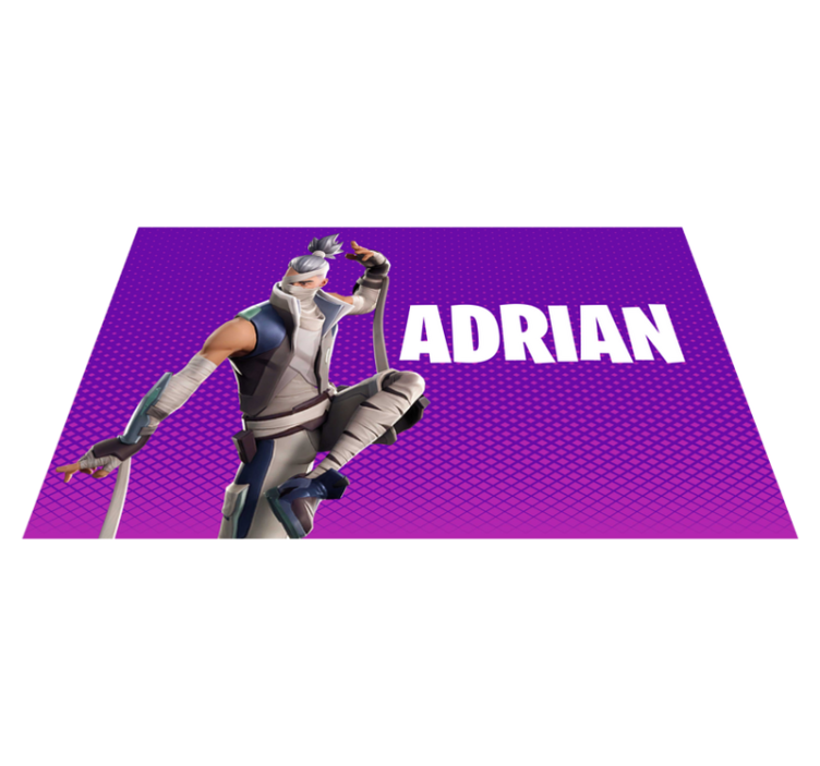 Vinyl Teppich Jugendzimmer personalisierter gaming-charakter - TenStickers