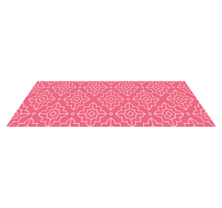 Vinyl Teppich geometrisch rosa gittermotiv - TenStickers