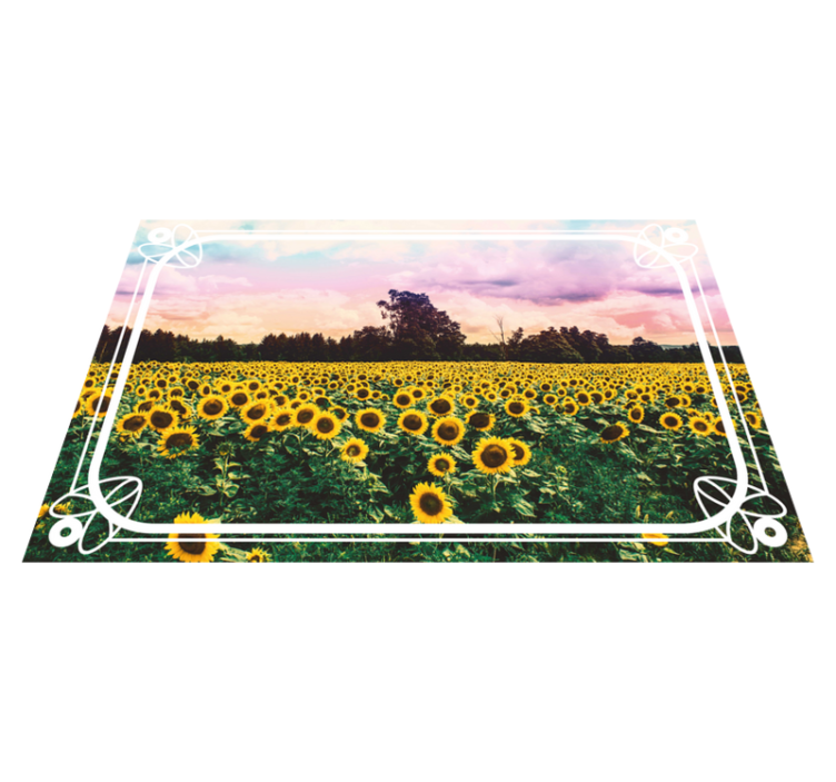 Vinyl Teppich Natur sonnenblumenfeldszene - TenStickers