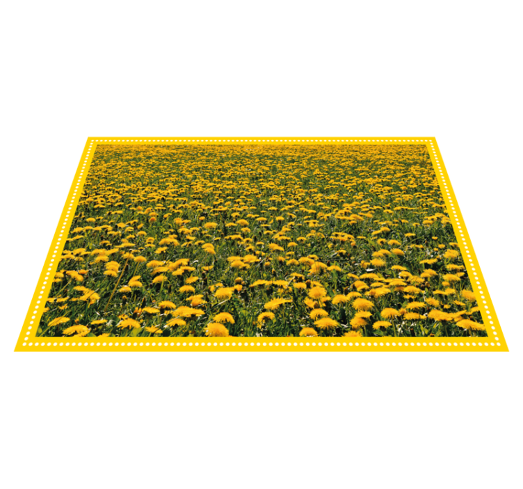 Vinyl Teppich Blumen sonnenblumenfeld - TenStickers