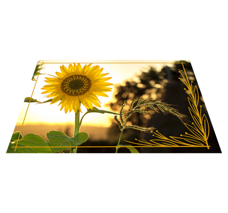 Vinyl Teppich Blumen sonnenblumenblüte - TenStickers