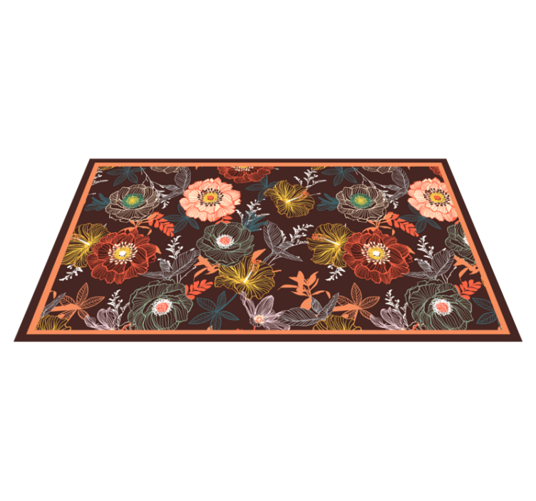 Vinyl Teppich Blumen vintage-burst-design - TenStickers