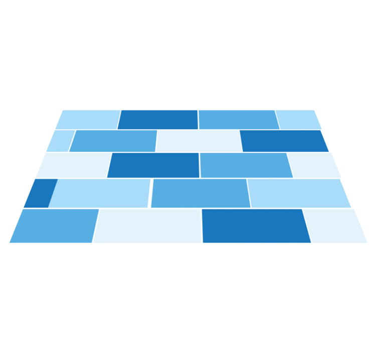 Vinyl Teppich Fliesenoptik blaues ziegelmuster - TenStickers