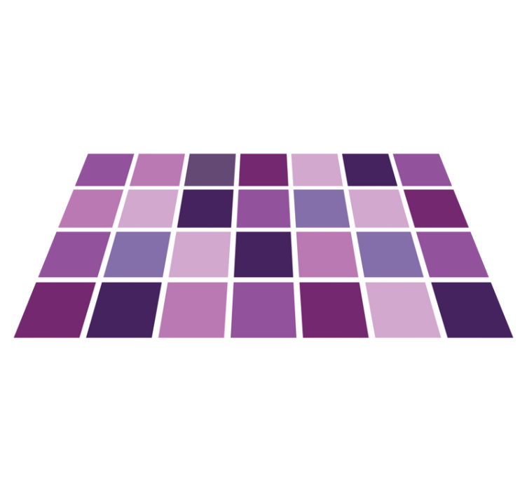 Vinyl Teppich Bad lila farbraster - TenStickers