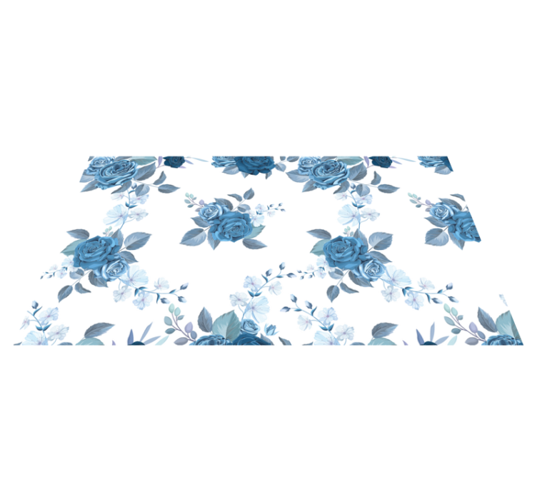 Vinyl Teppich Blumen blaues blumenarrangement - TenStickers
