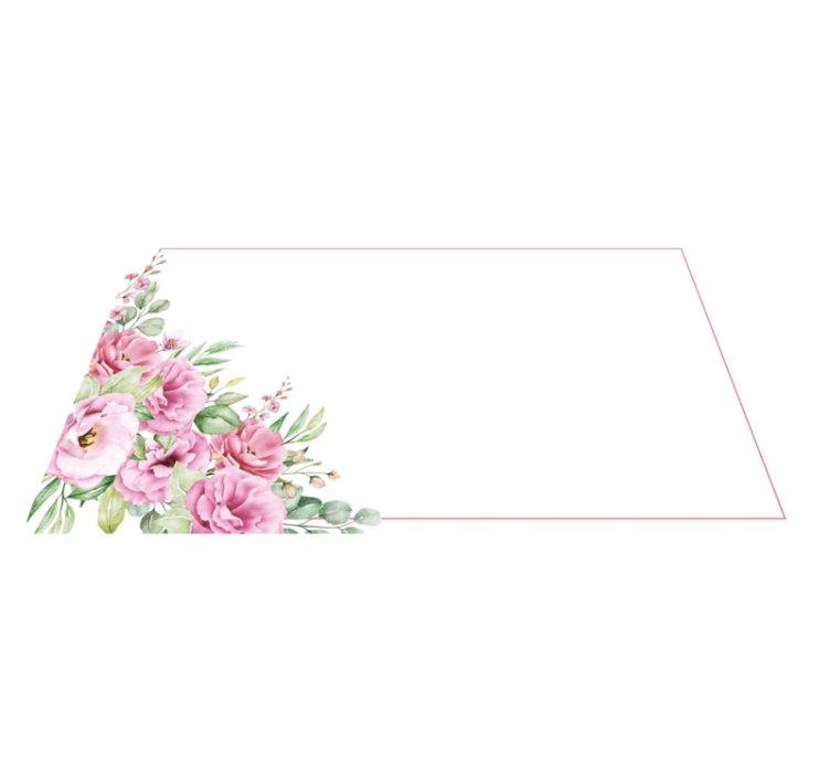 Vinyl Teppich Blumen rosa elegantes arrangement - TenStickers
