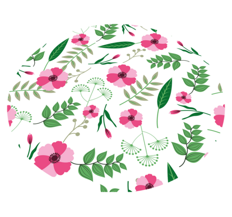 Vinyl teppich blumen mit charmantem blumendesign - TenStickers