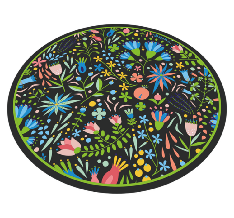 Vinyl Teppich Blumen lebendiger botanischer druck - TenStickers