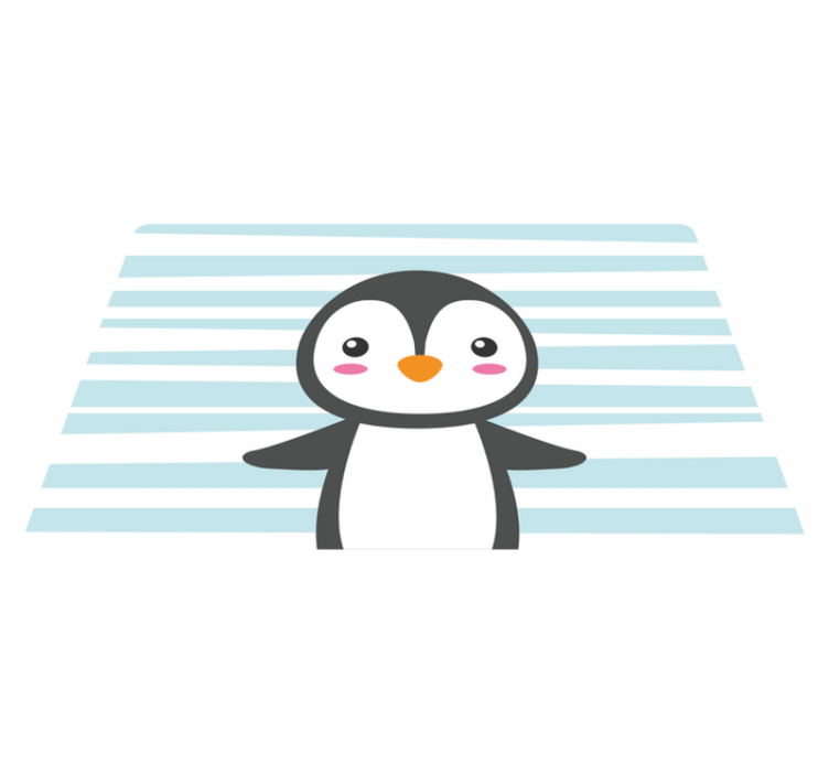 Vinyl Teppich Baby süßes pinguin-design - TenStickers