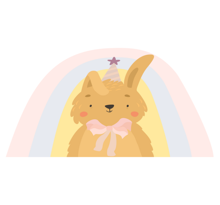 Vinyl Teppich Kinderzimmer entzückendes häschen-kunstwerk - TenStickers