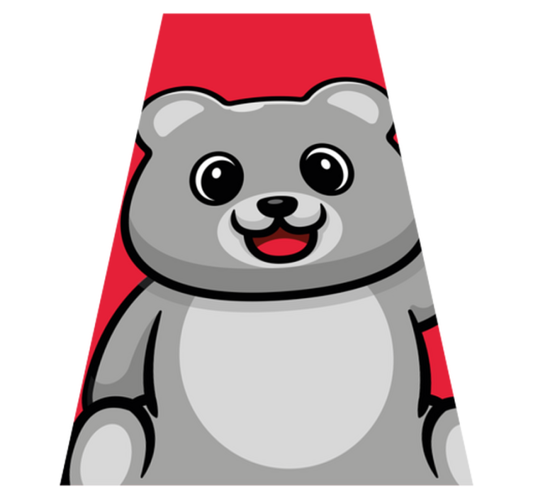 Vinyl Teppich Kinderzimmer fröhliches bärengesicht - TenStickers