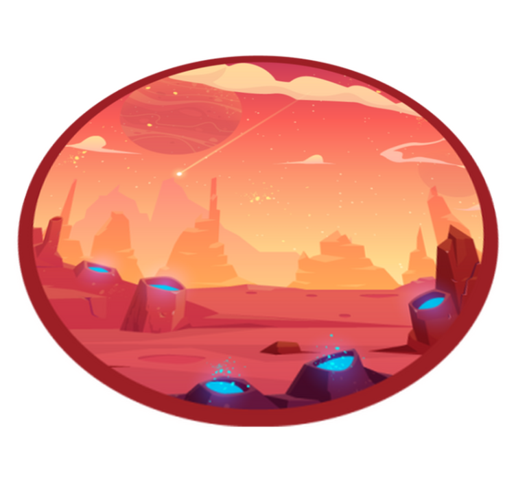 Vinyl Teppich Sterne kosmische wüstenszene - TenStickers