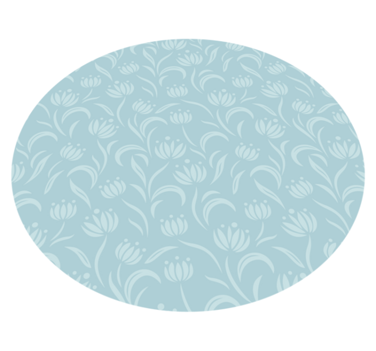Vinyl Teppich Blumen blaues weiches muster - TenStickers