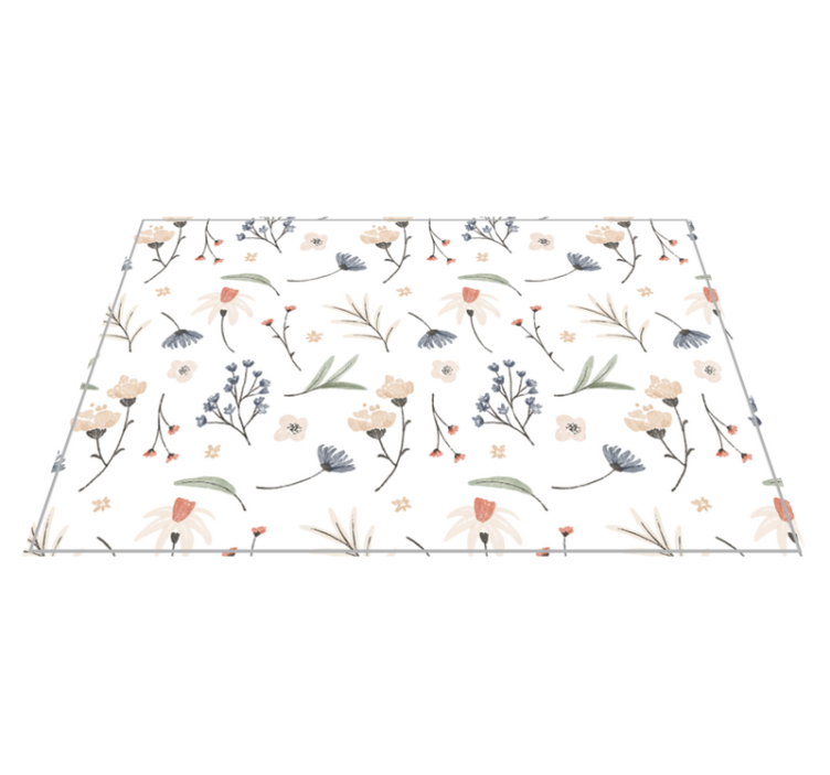 Vinyl Teppich Wohnzimmer florales botanisches element - TenStickers