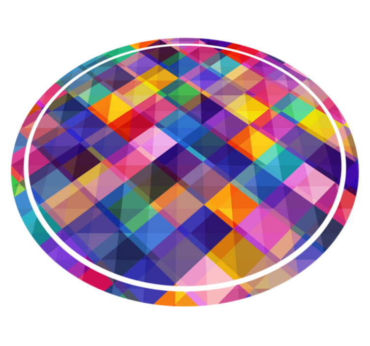 Vinyl Teppich geometrisch buntes patchwork-muster - TenStickers