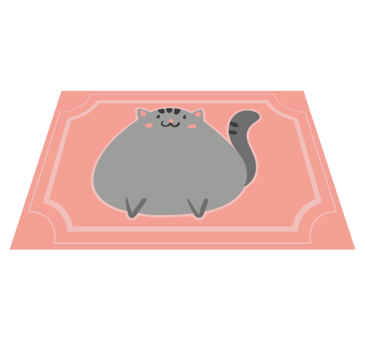 Vinylteppich kindlich entzückendes katzenkunstwerk - TenStickers