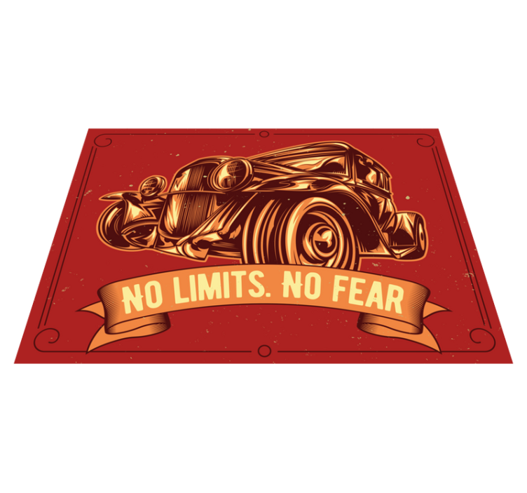 Vinyl Teppich Spruch oldtimer-illustration - TenStickers