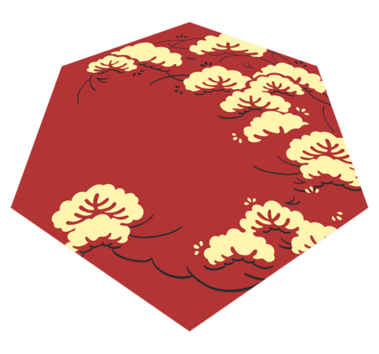 Vinyl Teppich Blumen wolkenblumenmuster - TenStickers