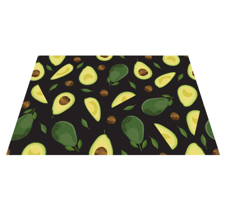 Vinyl Teppich Küche avocado-motiv - TenStickers